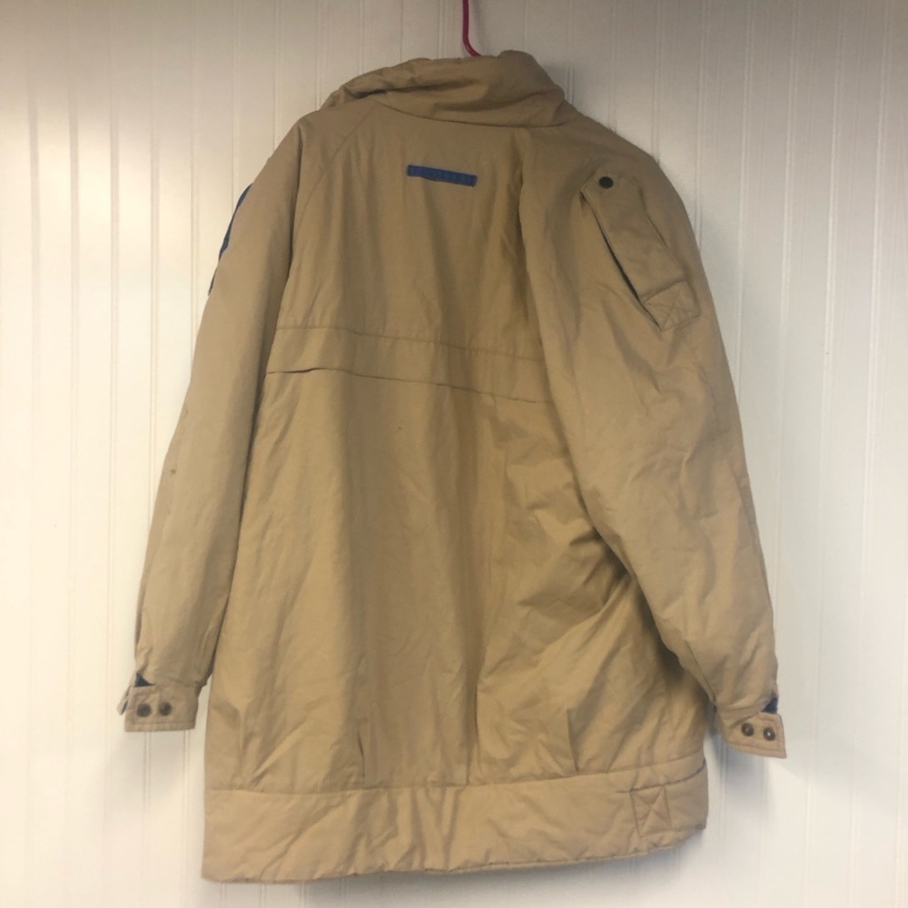 London Fog Tan Winter Oversized Jacket Vintage Size 16 Zip Up - Picture 5 of 6